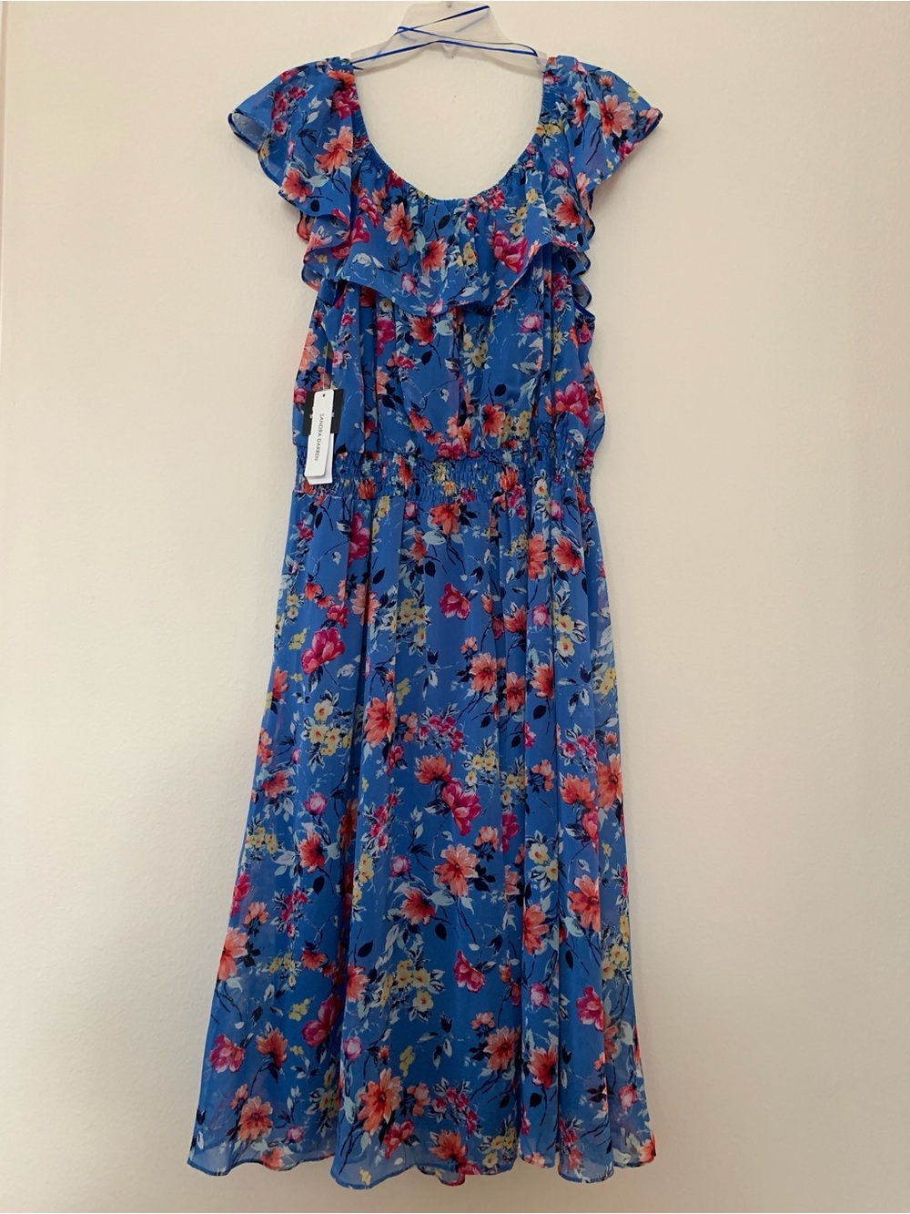 Floral Summer Maxi Dress in Royal Blue (Belk) - Picture 3 of 10